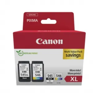 Canon PG-545XL inktcartridge Hoog (XL) rendement Zwart, Cyaan, Magenta, Geel