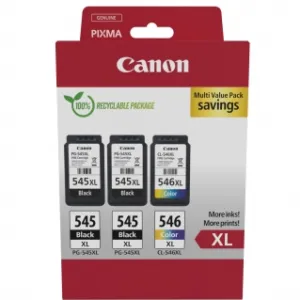 Canon PG-545XL inktcartridge Hoog (XL) rendement Zwart, Cyaan, Magenta, Geel