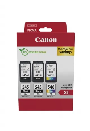 Canon PG-545XL inktcartridge Hoog (XL) rendement Zwart, Cyaan, Magenta, Geel