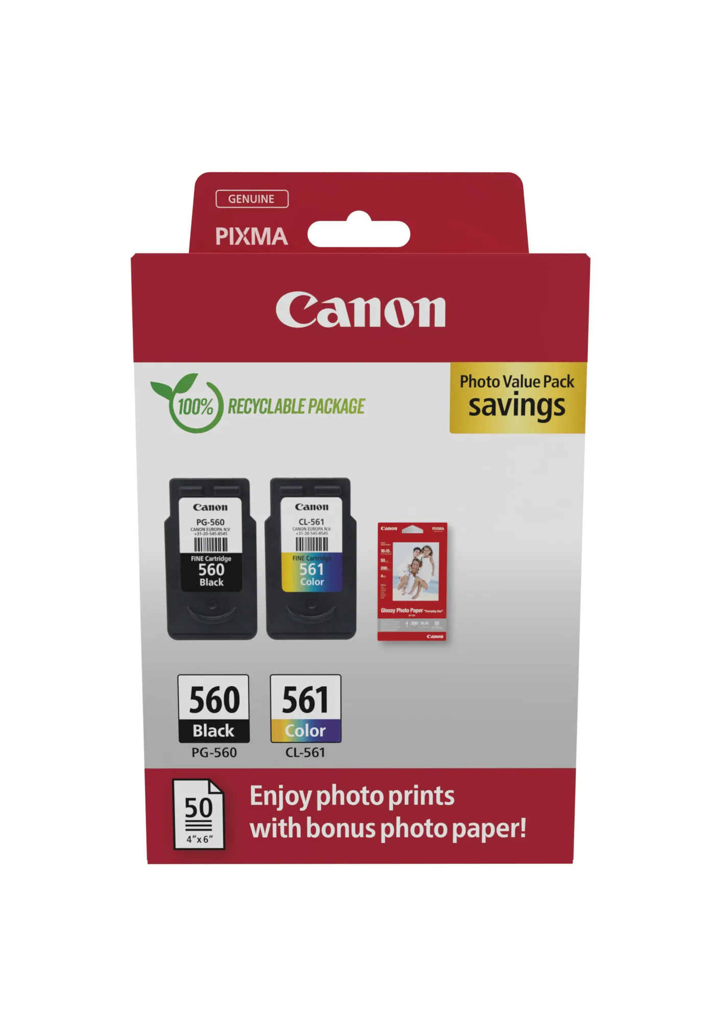 Canon PG-560 inktcartridge Zwart, Cyaan, Magenta, Geel – afbeelding 2