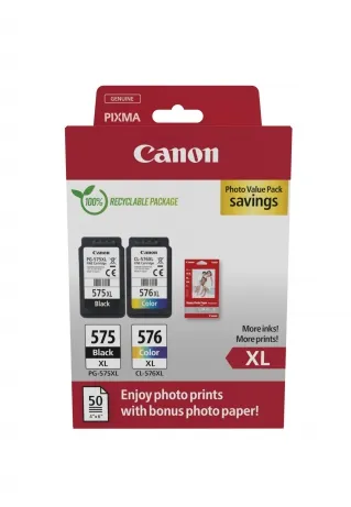 Canon PG-575XL inktcartridge Hoog (XL) rendement Zwart, Cyaan, Magenta, Geel