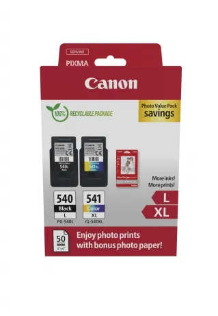Canon PG540L inktcartridge Zwart, Cyaan, Magenta, Geel