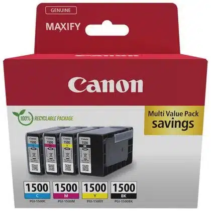 Canon PGI-1500 inktcartridge Zwart, Cyaan, Magenta, Geel