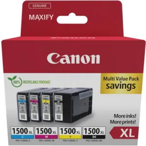 Canon PGI-1500XL inktcartridge Hoog (XL) rendement Zwart, Cyaan, Magenta, Geel