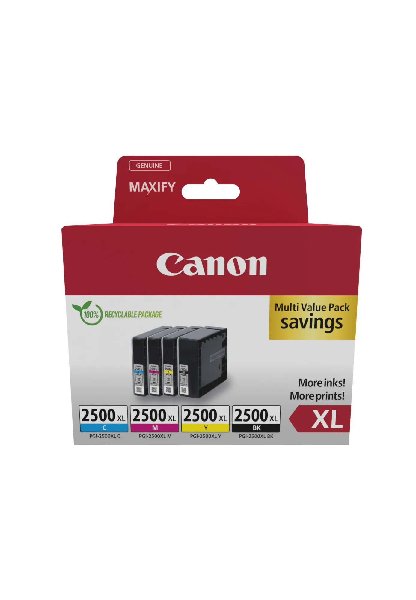 Canon PGI-2500XL inktcartridge Hoog (XL) rendement Zwart, Cyaan, Magenta, Geel – afbeelding 2