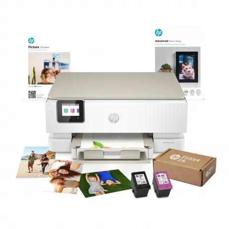 HP Creator box - ENVY 7220e A4 inkjet printer 15 ppm Wifi + fotopapier + sticker – afbeelding 2