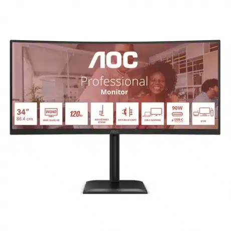 AOC CU34E4CV 34 inch UWQHD 120 Hz curved monitor – afbeelding 2