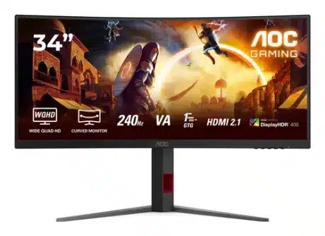 AOC CU34G4Z 34 inch UWQHD 240 Hz gaming curved monitor
