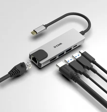 D-Link 5-in-1 USB-C Hub with HDMI/Ethernet and Power Delivery – afbeelding 3