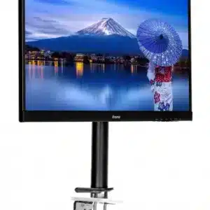Flexible desk mount for single monitor. Desk mount with clamp or grommet. Monitor size 10-30