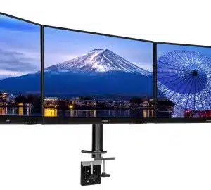 Flexible desk mount for tripple monitor. Desk mount with clamp. Monitor size 10-27