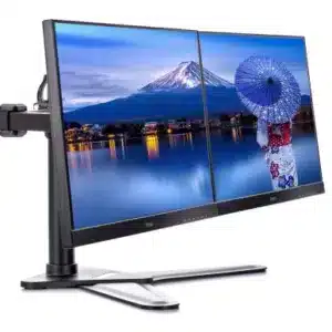 Flexible desk stand for dual monitor. Monitor size 10 -30