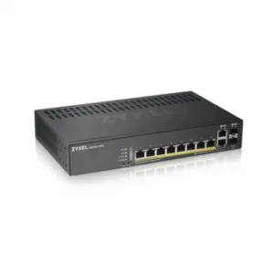 GS1920-8HPv2- 10 Port Smart Managed Switch 8x Gigabit Copper and 2x Gigabit dual pers.-hybrid mode- standalone/NebulaFle