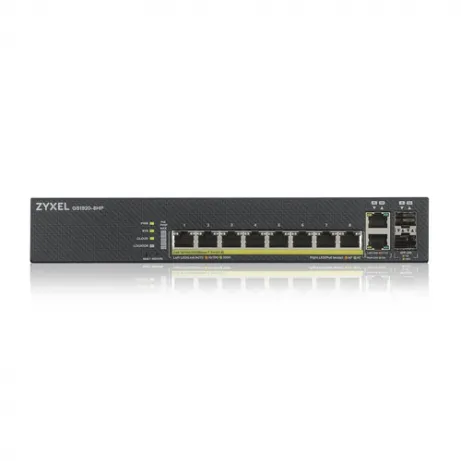 GS1920-8HPv2- 10 Port Smart Managed Switch 8x Gigabit Copper and 2x Gigabit dual pers.-hybrid mode- standalone/NebulaFle