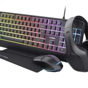 Trust GXT 792 Quadrox Gaming Bundel - Gaming toetsenbord en muisset