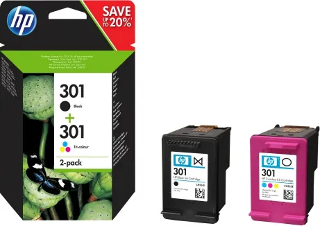 HP 301 originele zwarte/drie-kleuren inktcartridges