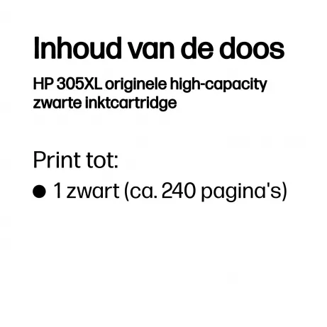 HP 305XL High Yield Black Original Ink Cartridge – afbeelding 2
