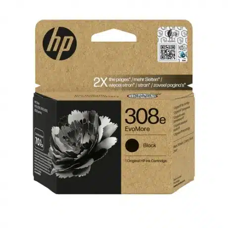 HP 308e EvoMore Black Original Ink Cartridge
