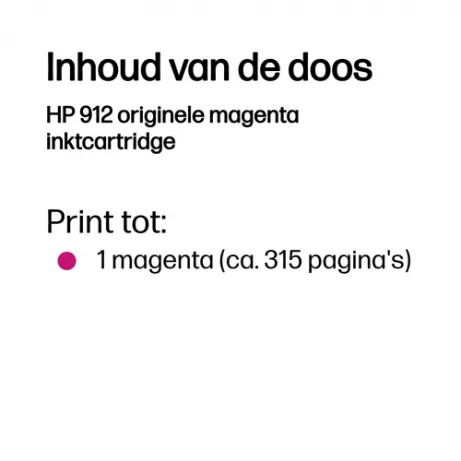 HP 912 Magenta Original Ink Cartridge – afbeelding 2