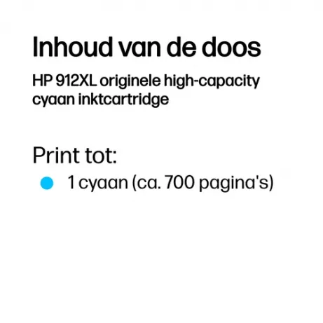 HP 912XL High Yield Cyan Original Ink Cartridge – afbeelding 3