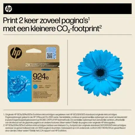 HP 924e EvoMore Cartridge Cyaan – afbeelding 3