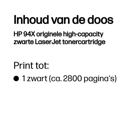 HP 94X High Yield Orgl LaserJet ToneR Cr – afbeelding 2
