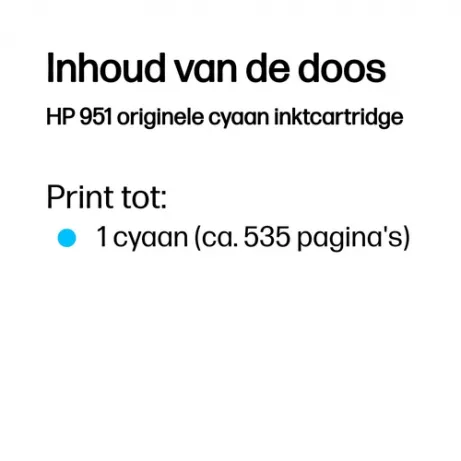 HP 951 Cyan Original Ink Cartridge – afbeelding 3