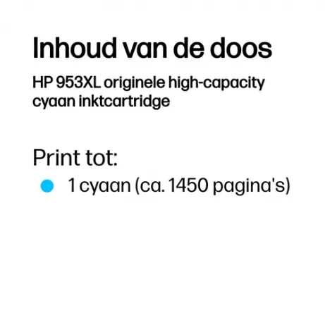 HP 953XL High Yield Cyan Original Ink Cartridge – afbeelding 3