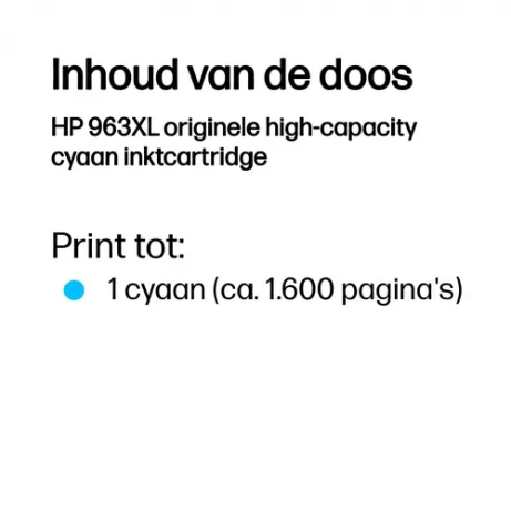 HP 963XL High Yield Cyan Original Ink Cartridge – afbeelding 3