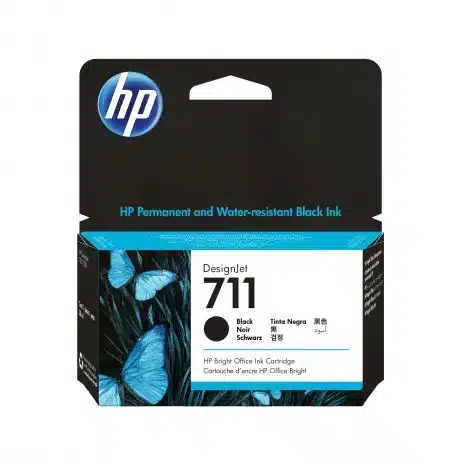 HP 711 zwarte DesignJet inktcartridge, 38 ml