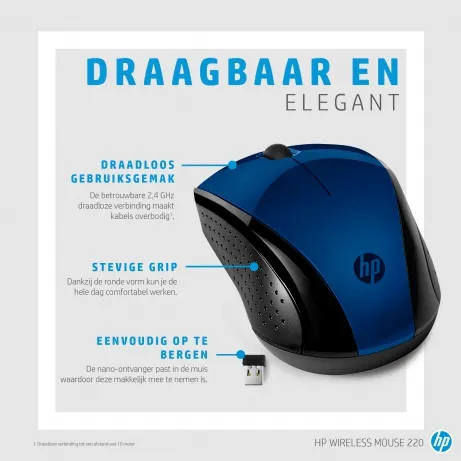 HP Draadloze Muis 220 Blauw – afbeelding 3