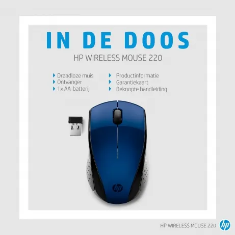 HP Draadloze Muis 220 Blauw – afbeelding 4