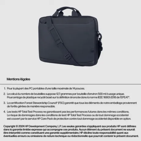 HP Evday 14 Odyssey Gray LaptopBriefcase A08KGAA – afbeelding 3