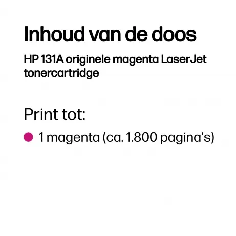 HP Toner/131A Magenta LaserJet TonerCart – afbeelding 2