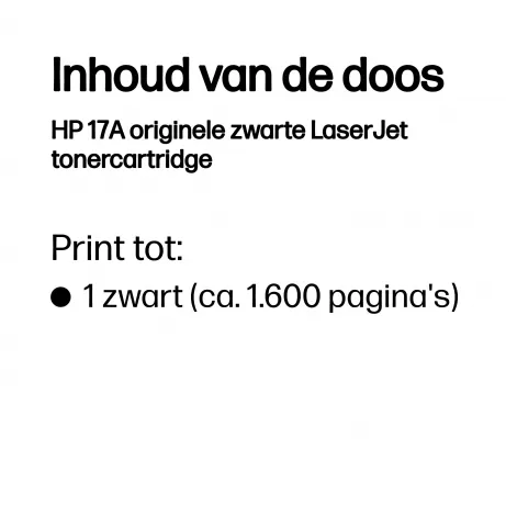 HP Toner/17A Black LaserJet Cart – afbeelding 2