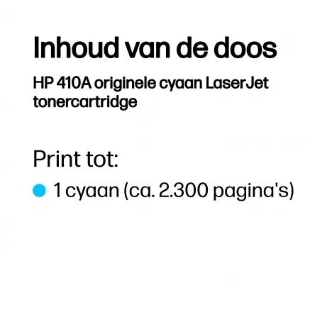 HP Toner/410A Cyan LaserJet Cartridge – afbeelding 2