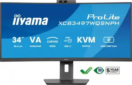 iiyama XCB3497WQSNPH-B1 34 inch UWQHD 120 Hz curved monitor – afbeelding 2