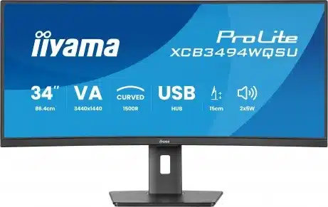 iiyama XCB3494WQSU-B1 34 inch UWQHD 120 Hz curved monitor – afbeelding 2