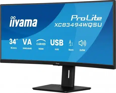 iiyama XCB3494WQSU-B1 34 inch UWQHD 120 Hz curved monitor – afbeelding 4