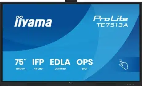 iiyama TE7513A-B2AG 75 inch 4K touchscreen monitor – afbeelding 3