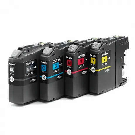 LC-121 inktcartridge zwart en drie kleuren 1-pack blister zonder alarm – afbeelding 3