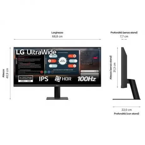 LG 29U511A-B 29 inch UWFHD 100 Hz monitor – afbeelding 3