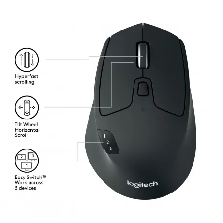 Logitech M720 Triathlon draadloze muis voor meerdere apparaten – afbeelding 3