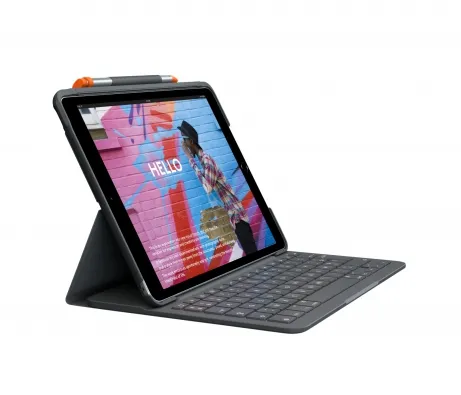 Logitech Slim Folio for iPad (7th + 8th+ 9th generation) - GRAPHITE - Azerty – afbeelding 4