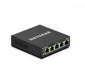 NETGEAR 5-Port Gigabit Ethernet Smart Managed Plus Switch for SMB Metal Case Desktop Fanless
