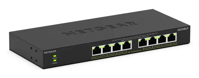 NETGEAR GS308LP Unmanaged Gigabit Ethernet (10/100/1000) Power over Ethernet (PoE)