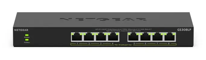 NETGEAR GS308LP Unmanaged Gigabit Ethernet (10/100/1000) Power over Ethernet (PoE) – afbeelding 2