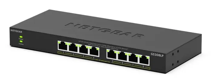 NETGEAR GS308LP Unmanaged Gigabit Ethernet (10/100/1000) Power over Ethernet (PoE) – afbeelding 3
