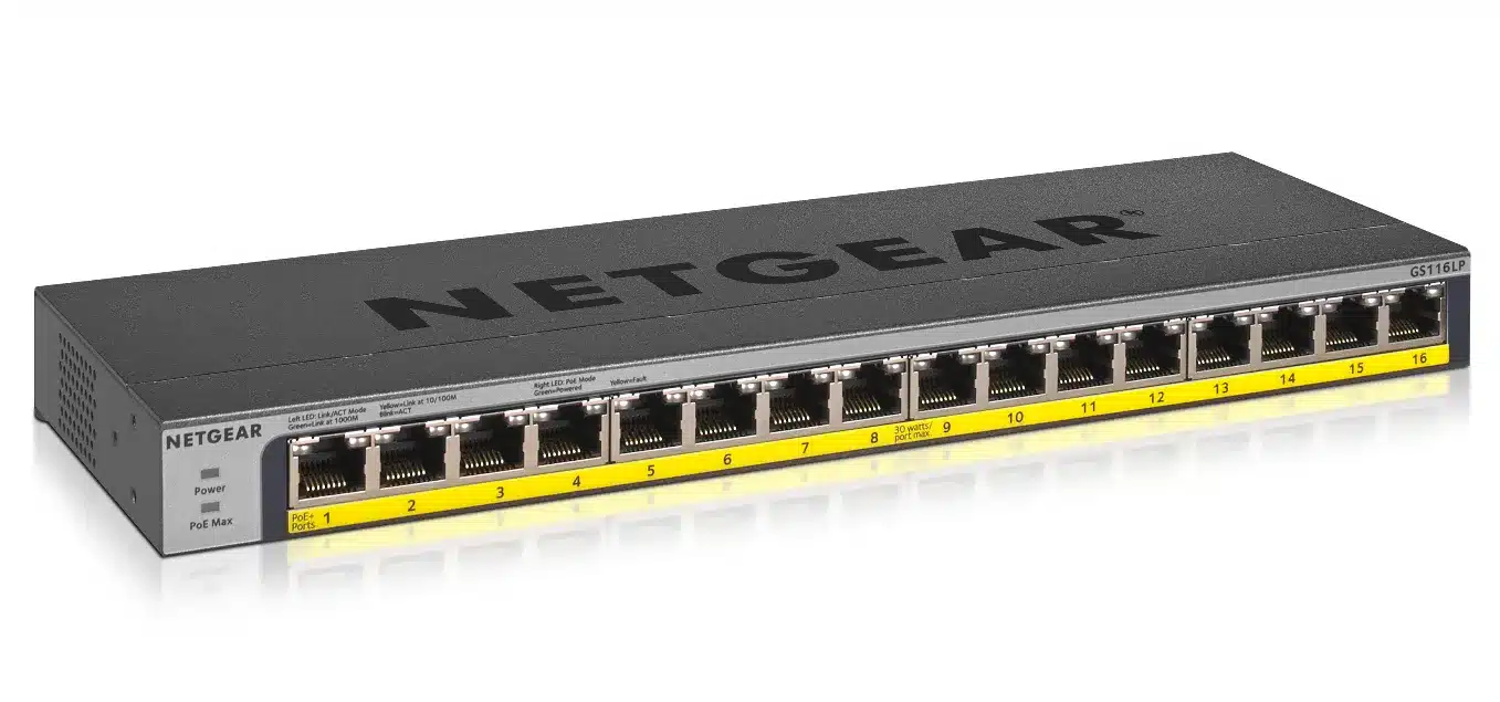 NETGEAR GS116LP Unmanaged Gigabit Ethernet (10/100/1000) Power over Ethernet (PoE) – afbeelding 3