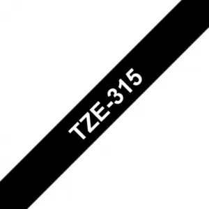 P-Touch TZE-315 white on black 6mm